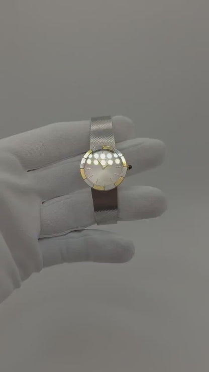 Vintage Seiko Credor Watch | Two-Tone Bezel, Silver Dial