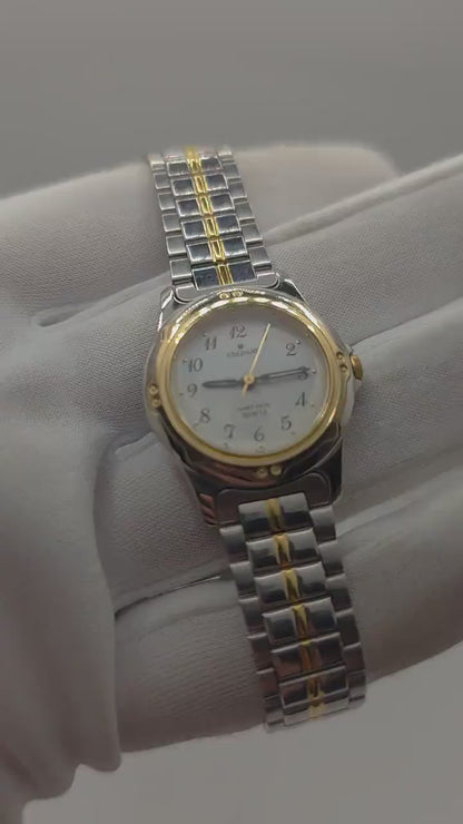 Junghans Astra Quartz Watch Ref. 218205 Two-Tone Stainless Steel Bracelet Women Vintage | - 53