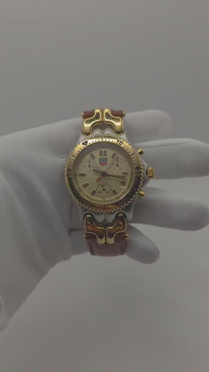 Vintage TAG Heuer Chronograph | Two-Tone Champagne Dial, Leather Strap