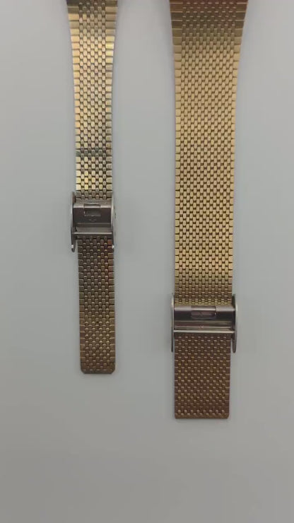 Vintage Junghans His & Hers Watch Set: Gold Tone Mesh, c.1980s