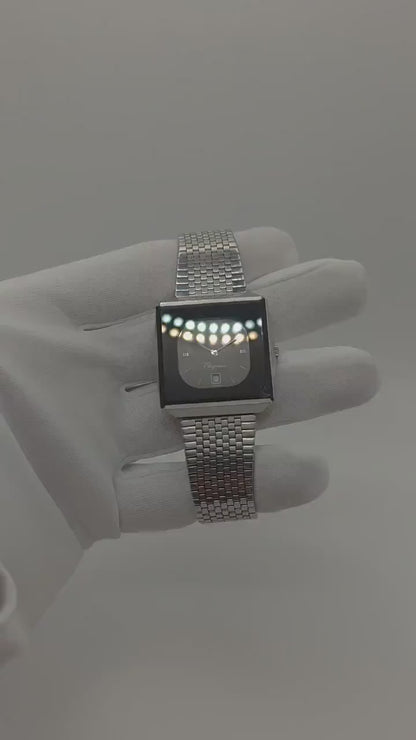 Vintage RADO Elegance Watch | 1980s Swiss Stainless Steel, Black Dial