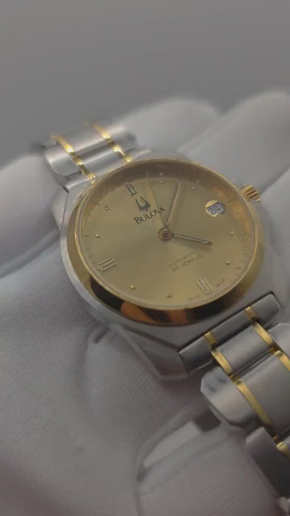 Bulova Automatic 25 Jewels Two-Tone Stainless Steel Men’s Watch Ref. 543000 Swiss Made | - 88