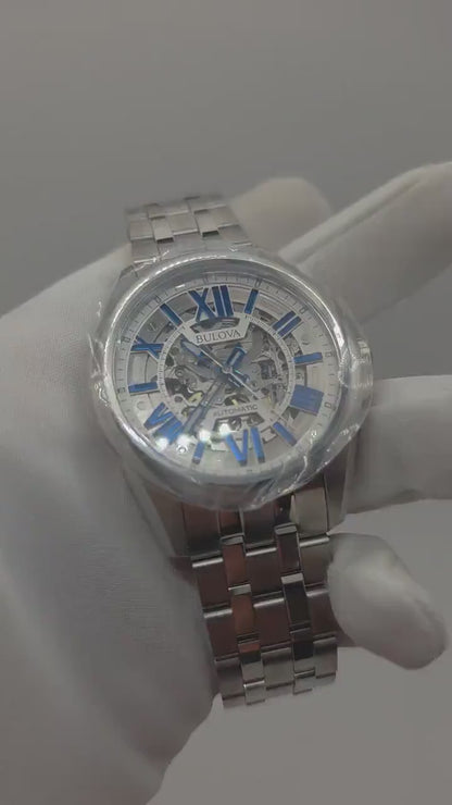 Bulova Automatic Skeleton Dial Stainless Steel Men’s Watch Like New | - 81