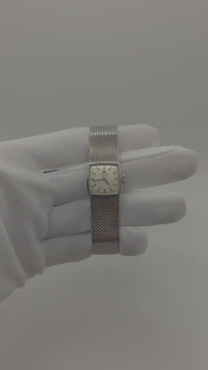 Vintage Universal Genève Ladies Watch, Square Milanese Bracelet, Swiss Made